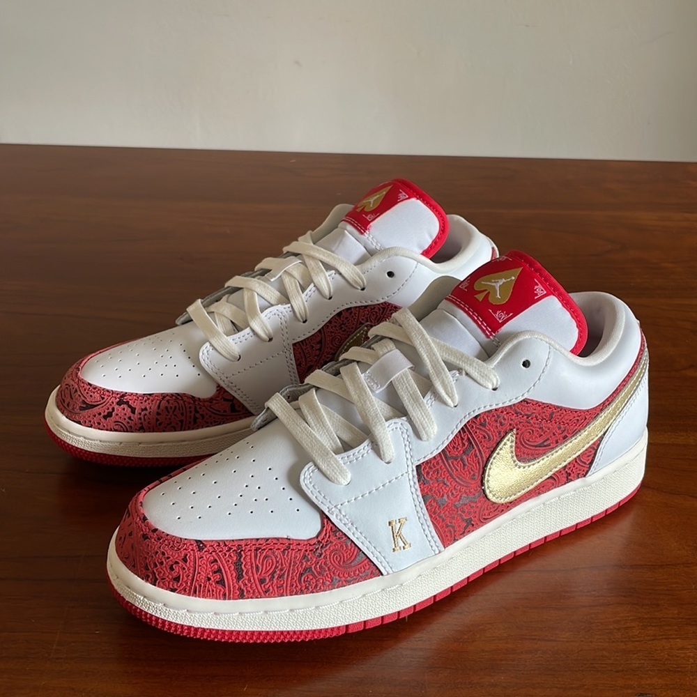 Air Jordan 1 Low SE Spades MENS DJ5185-100 (GS) DJ5186-100 New with Defects - Picture 4 of 6